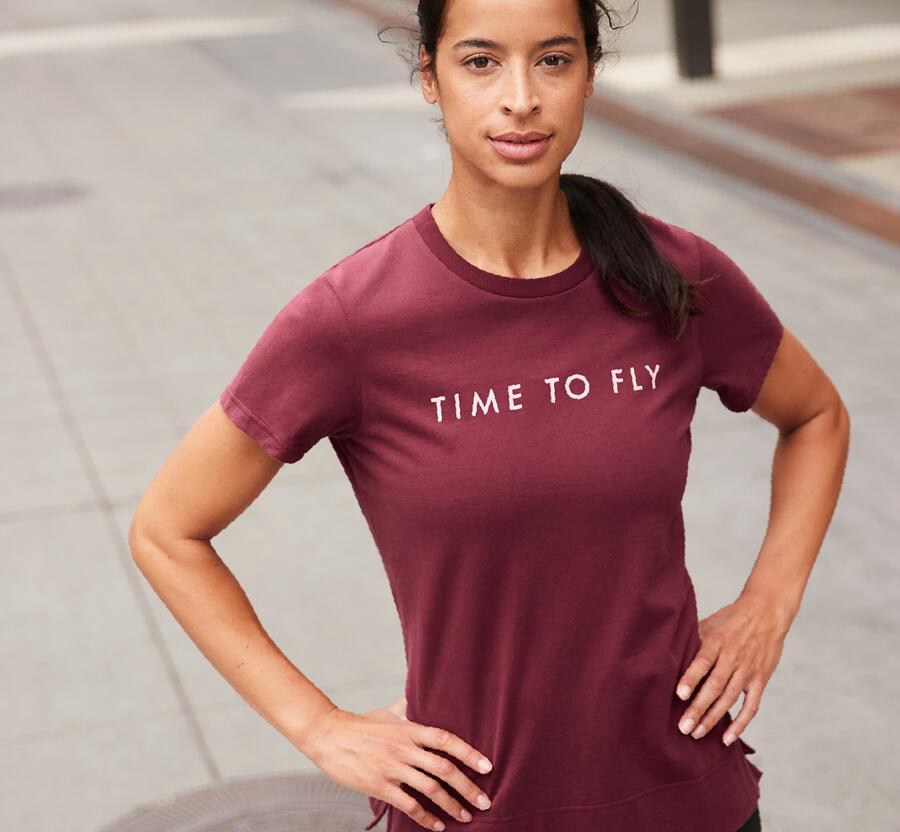 Hoka One One Womens Tee - Brand - Brown - NORU84125